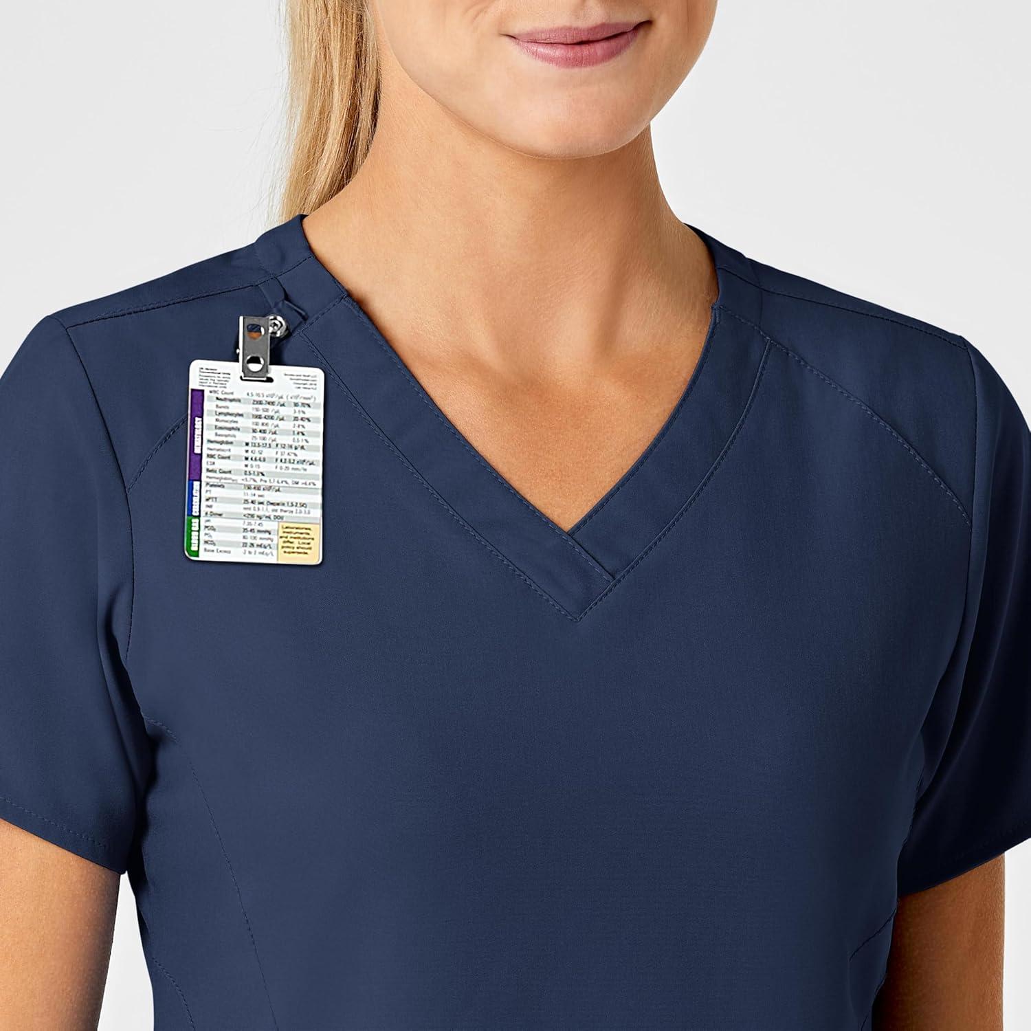 imageWink Scrubs for Women W123 Stylized Vneck Tops with 5 PocketsNavy
