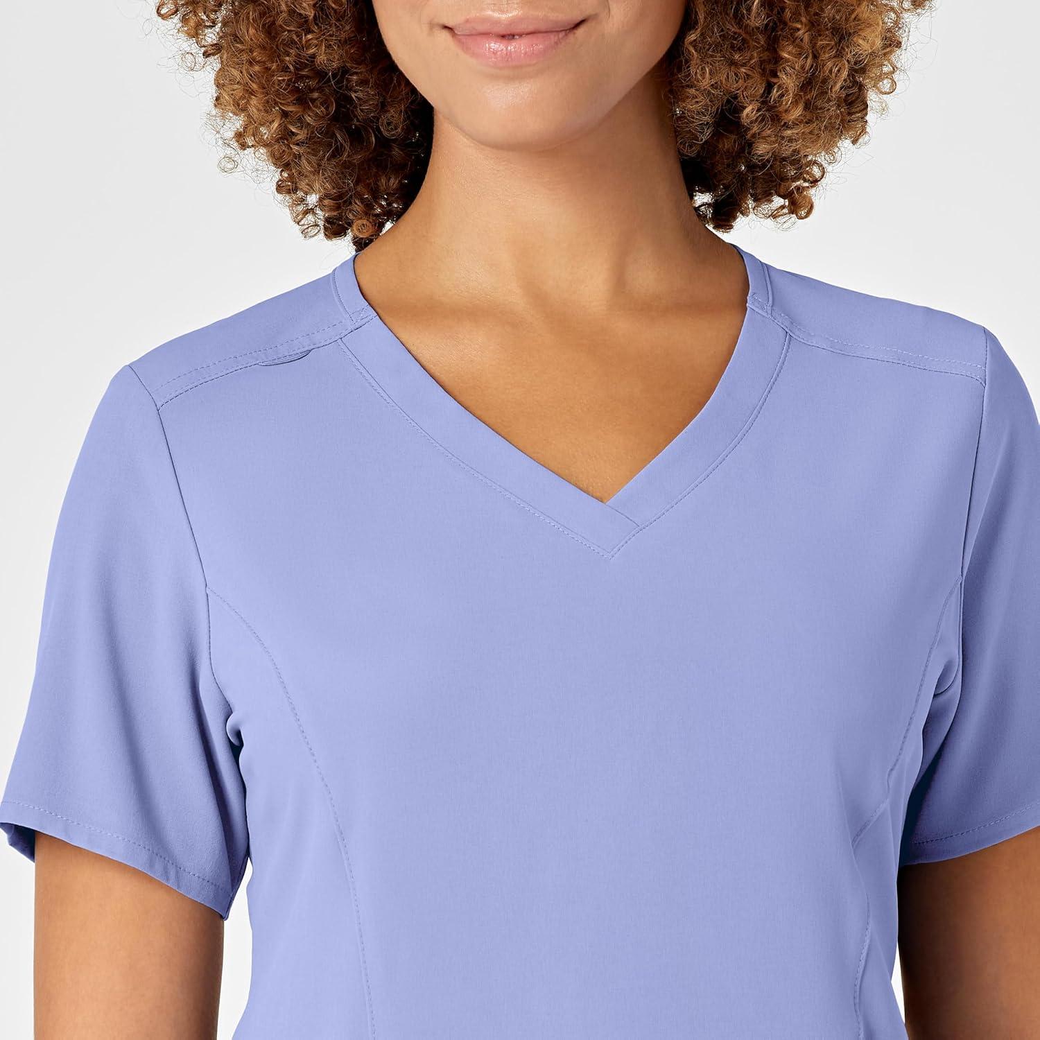 imageWonderWink Mens Womens VNeck Scrub TopCeil Blue