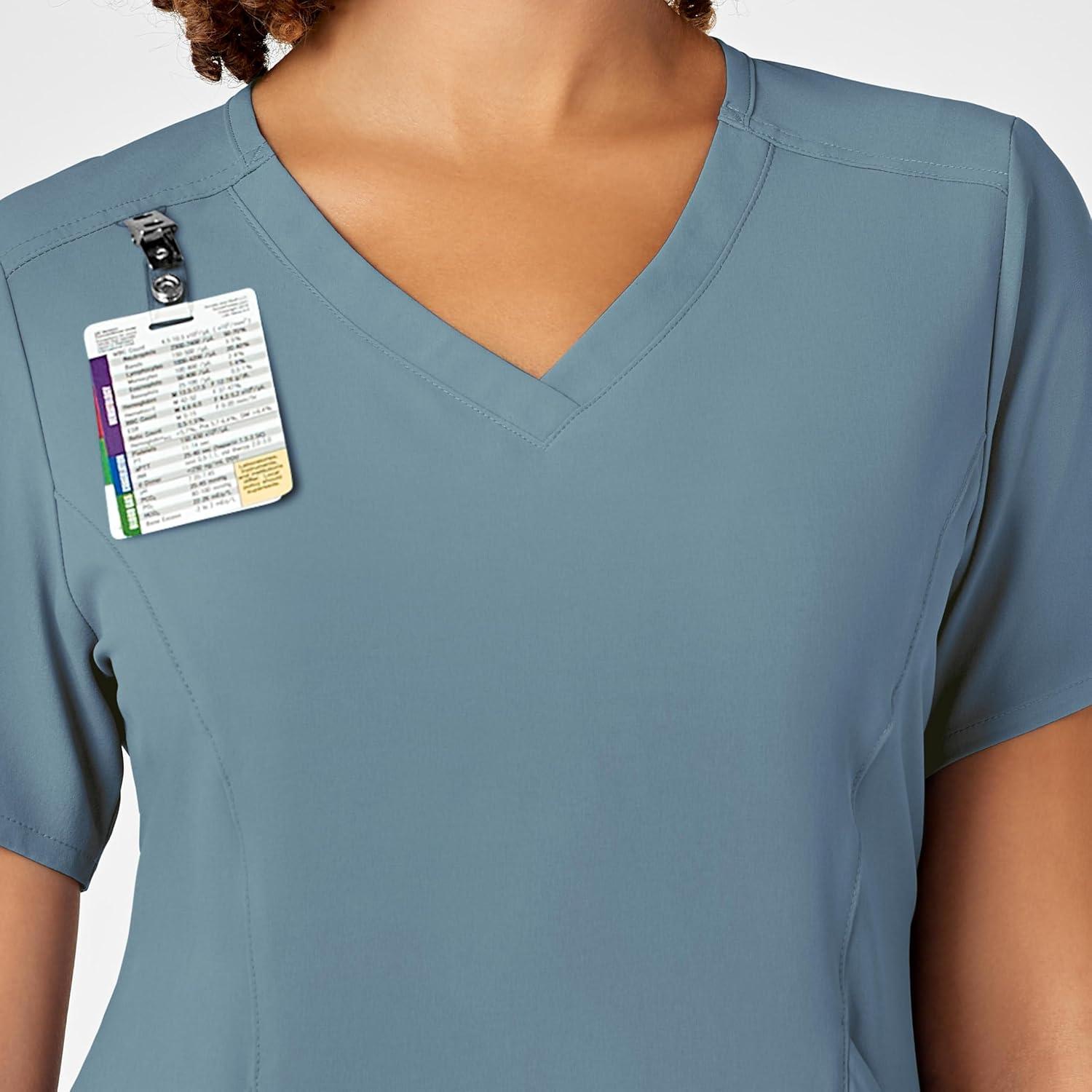 imageWonderWink Mens Womens VNeck Scrub TopElemental Blue