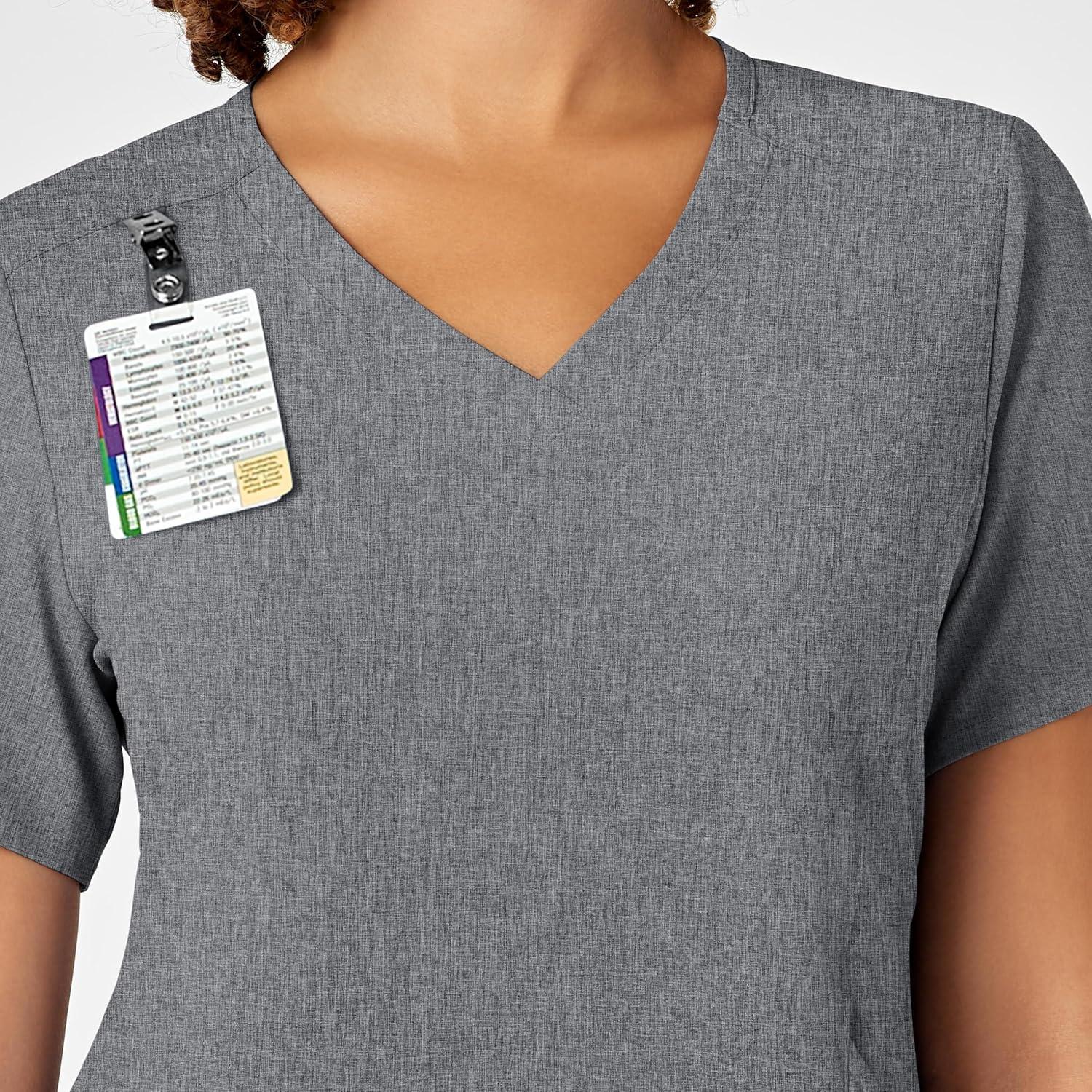 imageWonderWink Mens Womens VNeck Scrub TopGrey Heather