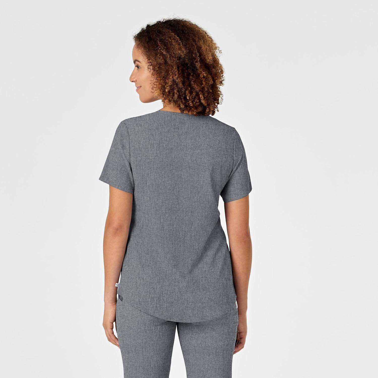 imageWonderWink Mens Womens VNeck Scrub TopGrey Heather