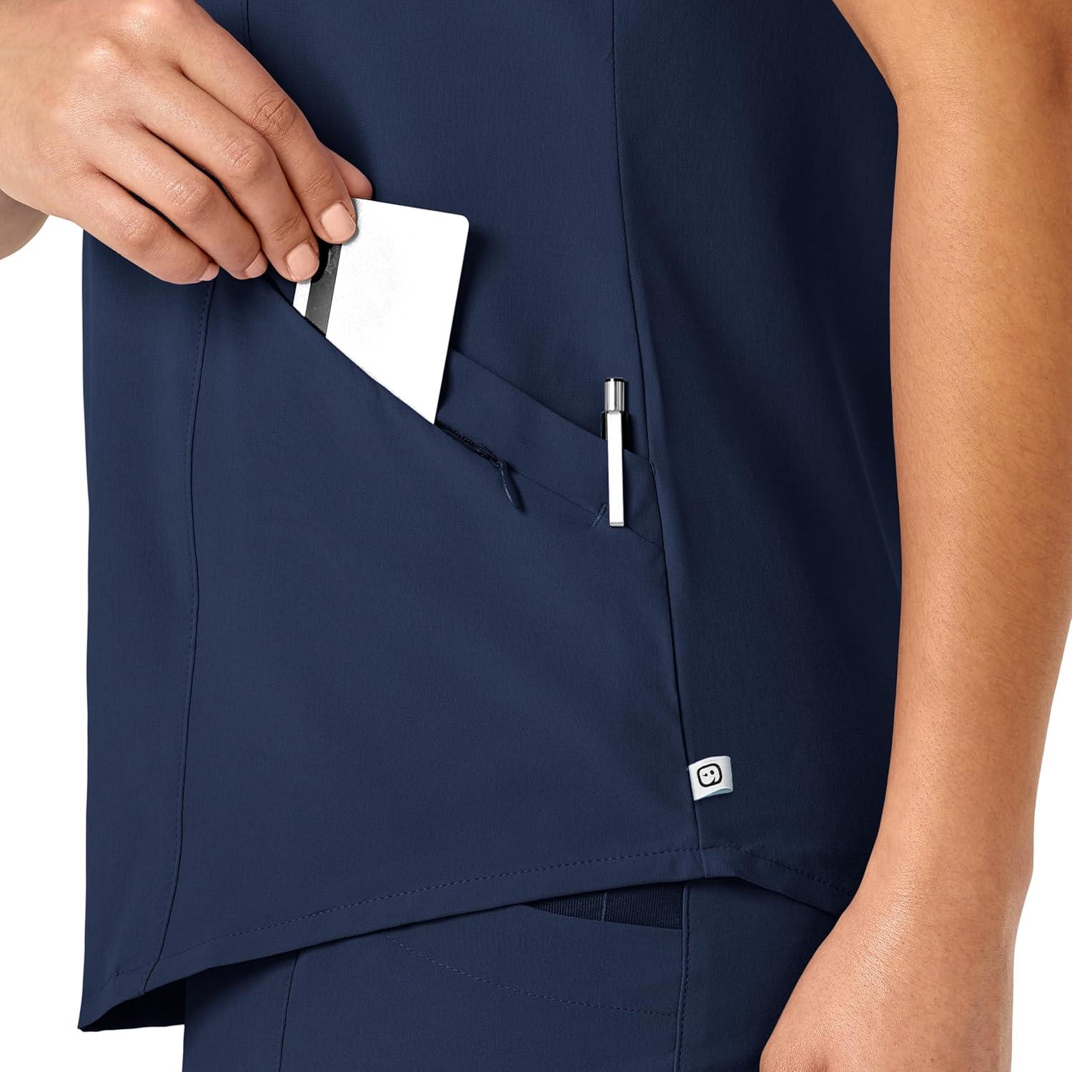 imageWonderWink Mens Womens VNeck Scrub TopNavy