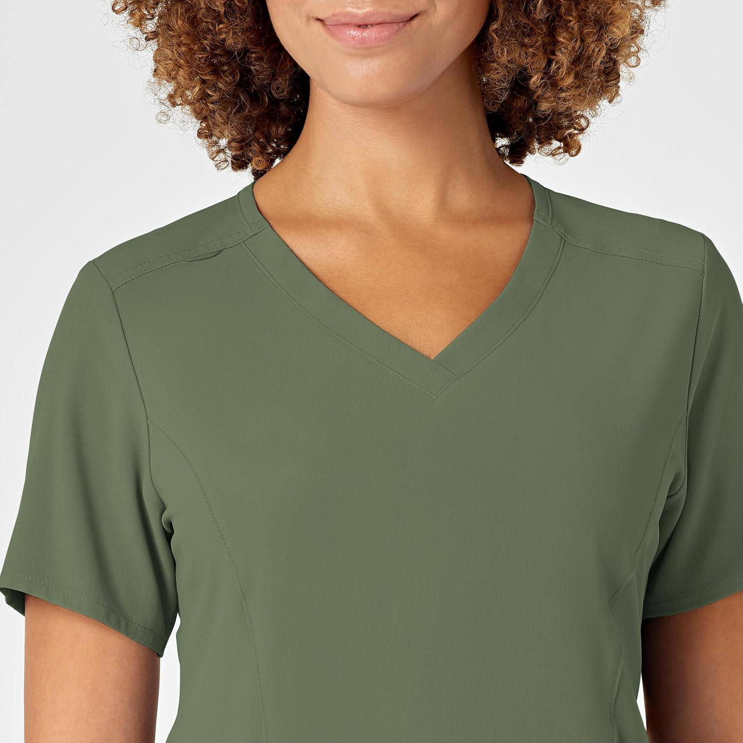imageWonderWink Mens Womens VNeck Scrub TopOlive