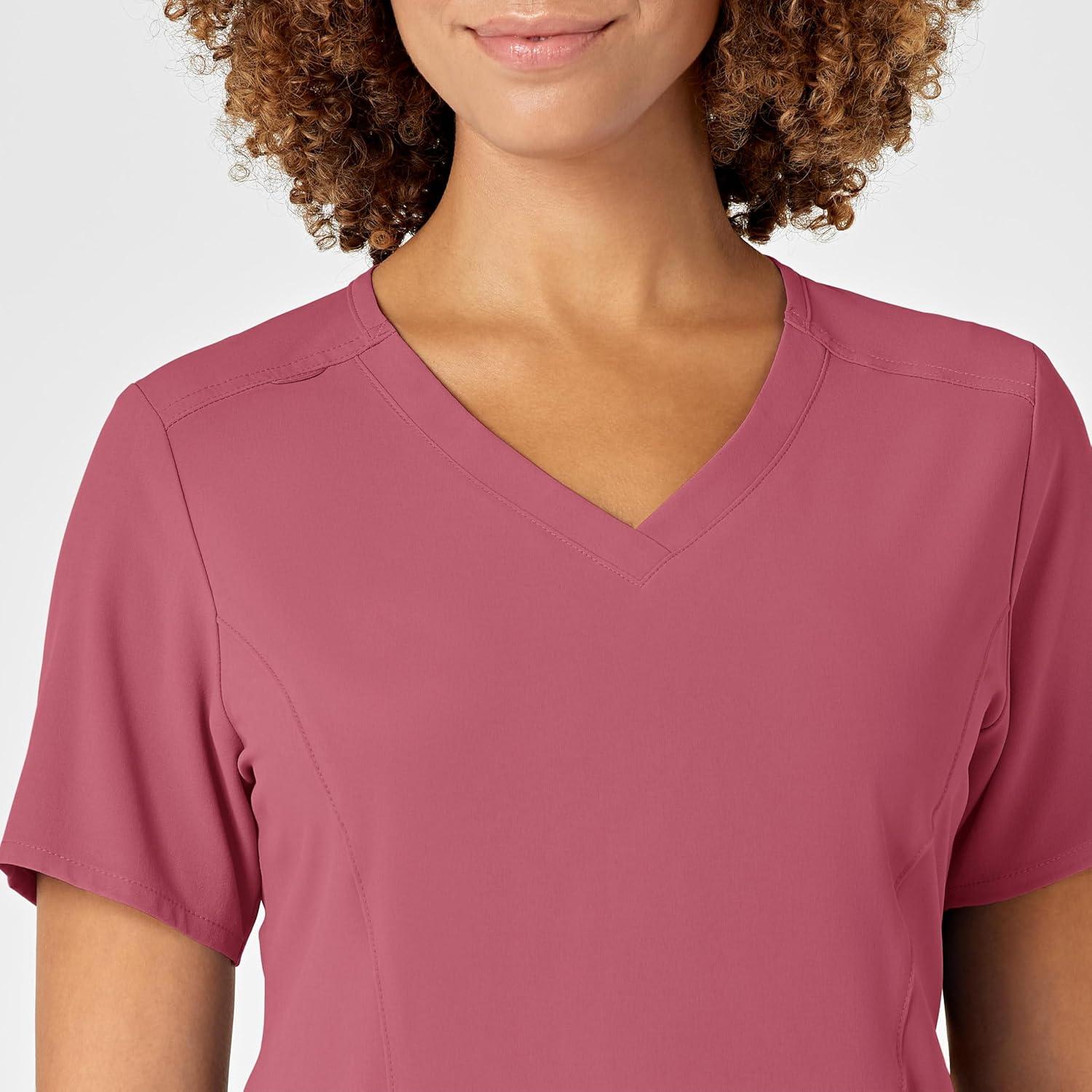 imageWonderWink Mens Womens VNeck Scrub TopRosebud