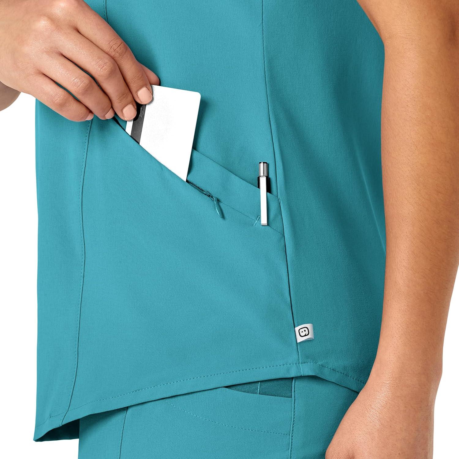 imageWonderWink Mens Womens VNeck Scrub TopTeal Blue