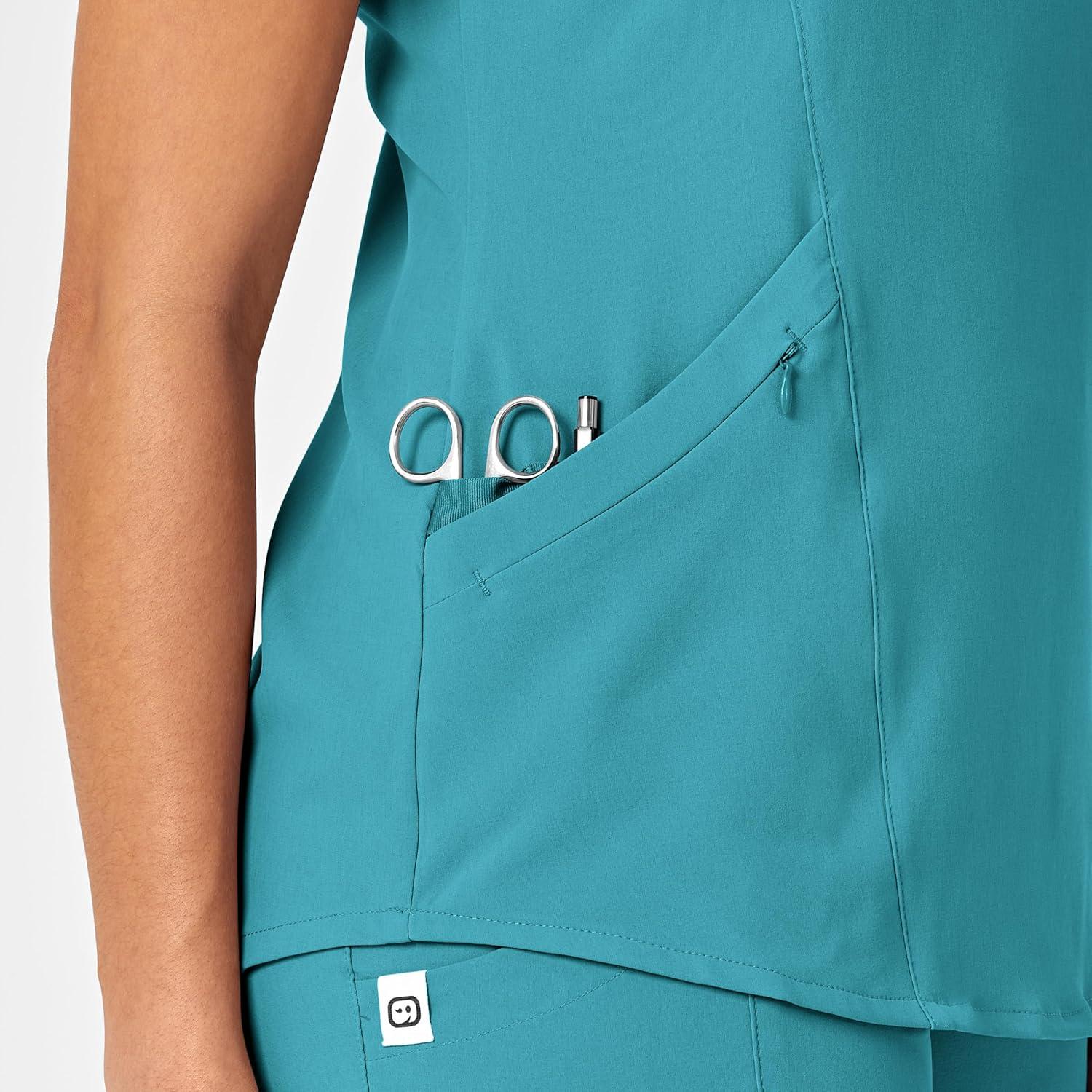 imageWonderWink Mens Womens VNeck Scrub TopTeal Blue