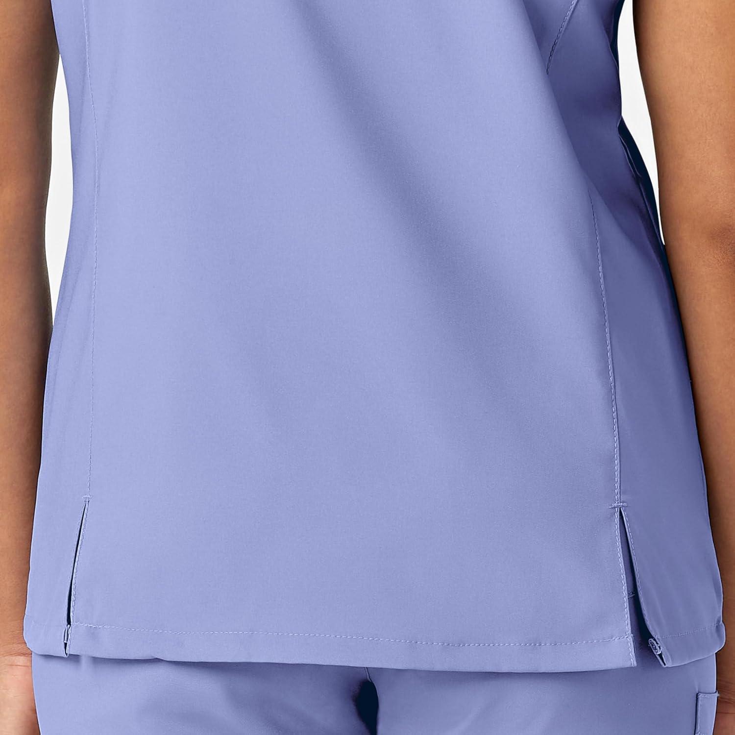 imageWonderWink Womens YNeck Wrap TopCeil Blue