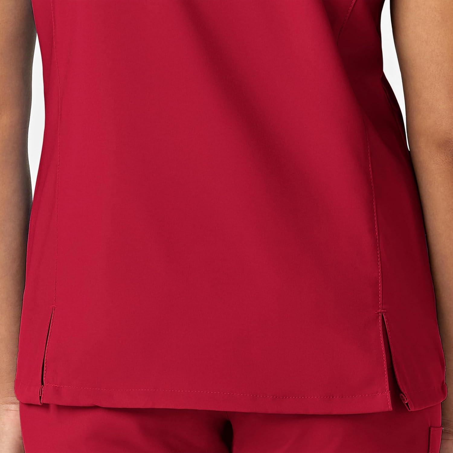 imageWonderWink Womens YNeck Wrap TopRed