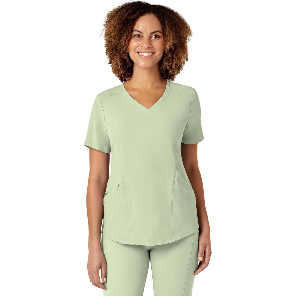 imageWonderWink Mens Womens VNeck Scrub TopFresh Mint