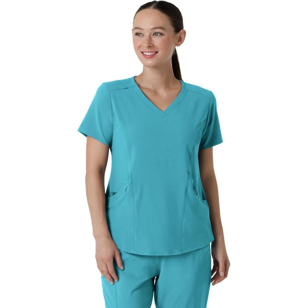 imageWonderWink Mens Womens VNeck Scrub TopTeal Blue
