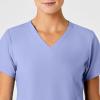 Wink Scrubs for Women, W123, Stylized Vneck Tops with 5 Pockets(Caribbean Blue)