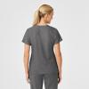 Wink Scrubs for Women, W123, Stylized Vneck Tops with 5 Pockets(Charcoal Heather)