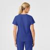 Wink Scrubs for Women, W123, Stylized Vneck Tops with 5 Pockets(Galaxy Blue)