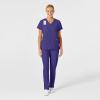 Wink Scrubs for Women, W123, Stylized Vneck Tops with 5 Pockets(Grape)