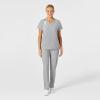 Wink Scrubs for Women, W123, Stylized Vneck Tops with 5 Pockets(Grey)
