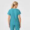 Wink Scrubs for Women, W123, Stylized Vneck Tops with 5 Pockets(Teal Blue)
