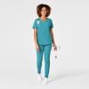 WonderWink Mens Women’s V-Neck Scrub Top(Teal Blue)