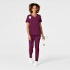 WonderWink Mens Women’s V-Neck Scrub Top(Wine)