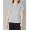 WonderWink Womens Women’s Four Pocket V-Neck Scrub Top(Grey)