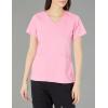 WonderWink Womens Women’s Four Pocket V-Neck Scrub Top(Pink Blossom)