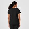WonderWink Womens Y-Neck Wrap Top(Black)