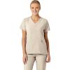 Wink Scrubs for Women, W123, Stylized Vneck Tops with 5 Pockets(Khaki)