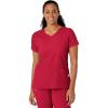 WonderWink Womens Y-Neck Wrap Top(Red)