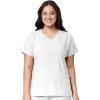 WonderWink Womens Y-Neck Wrap Top(White)