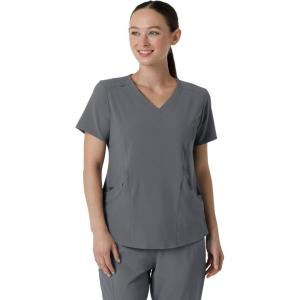 WonderWink Mens Women’s V-Neck Scrub Top(Pewter)