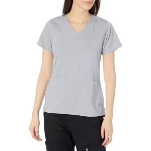 WonderWink Womens Women’s Four Pocket V-Neck Scrub Top(Grey)