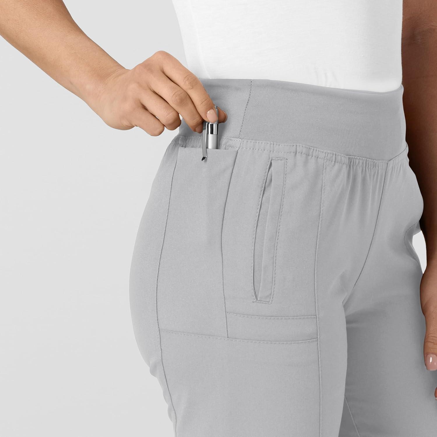 imageW123 Womens Comfort Waist Cargo Jogger Scrub PantGrey