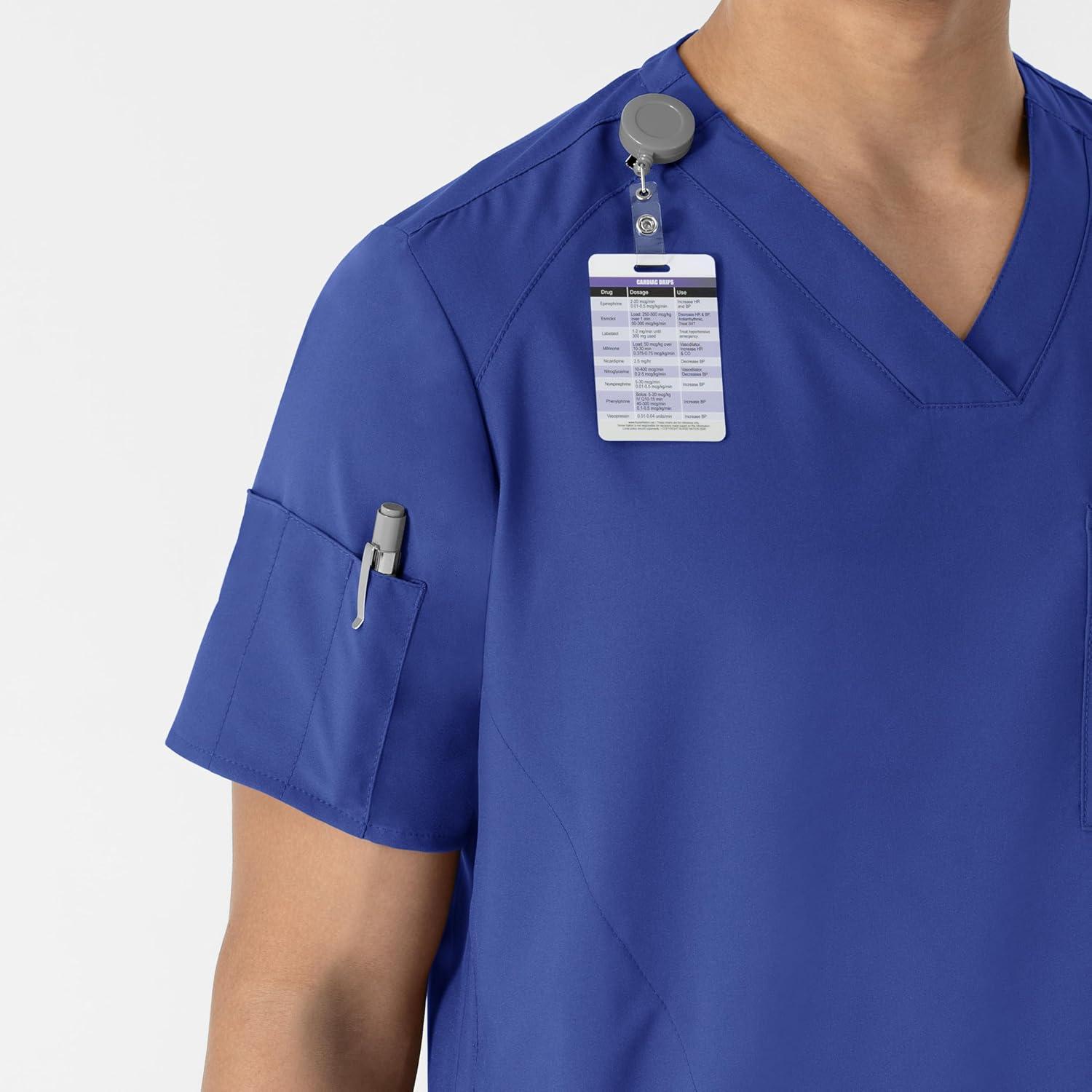 imageWINK Scrubs for Men W123 VNeck Tops with 6 PocketsGalaxy Blue