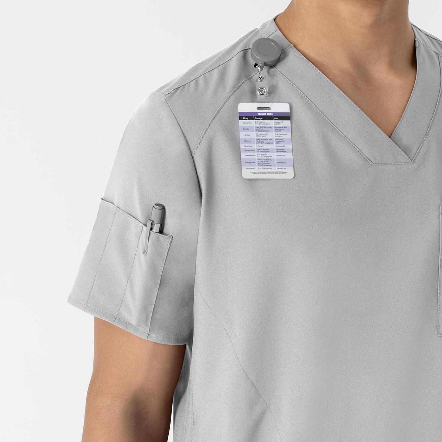 imageWINK Scrubs for Men W123 VNeck Tops with 6 PocketsGrey