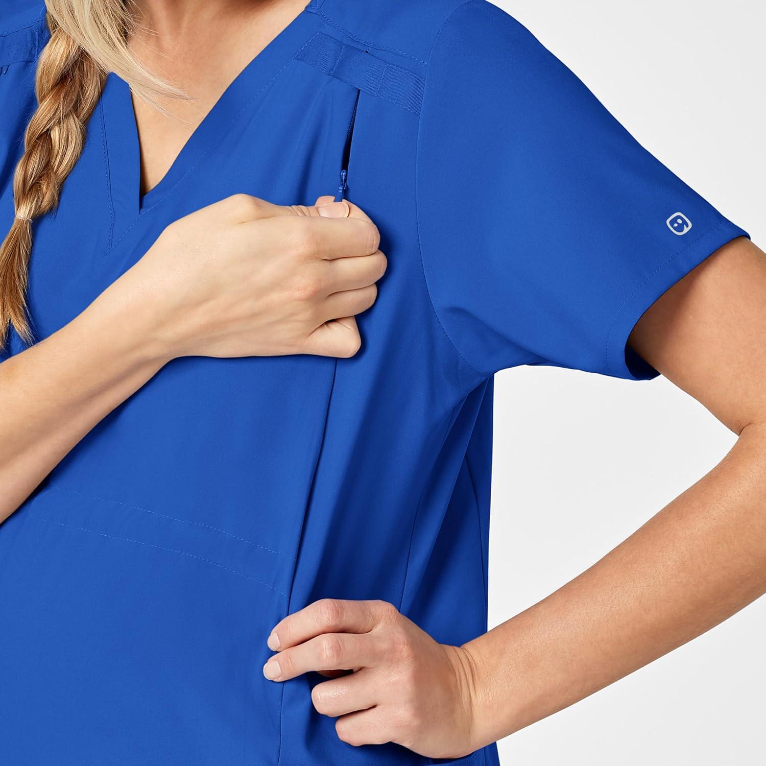 imageWink Scrubs for Women W123 Maternity VNeck Tops with 5 PocketsRoyal