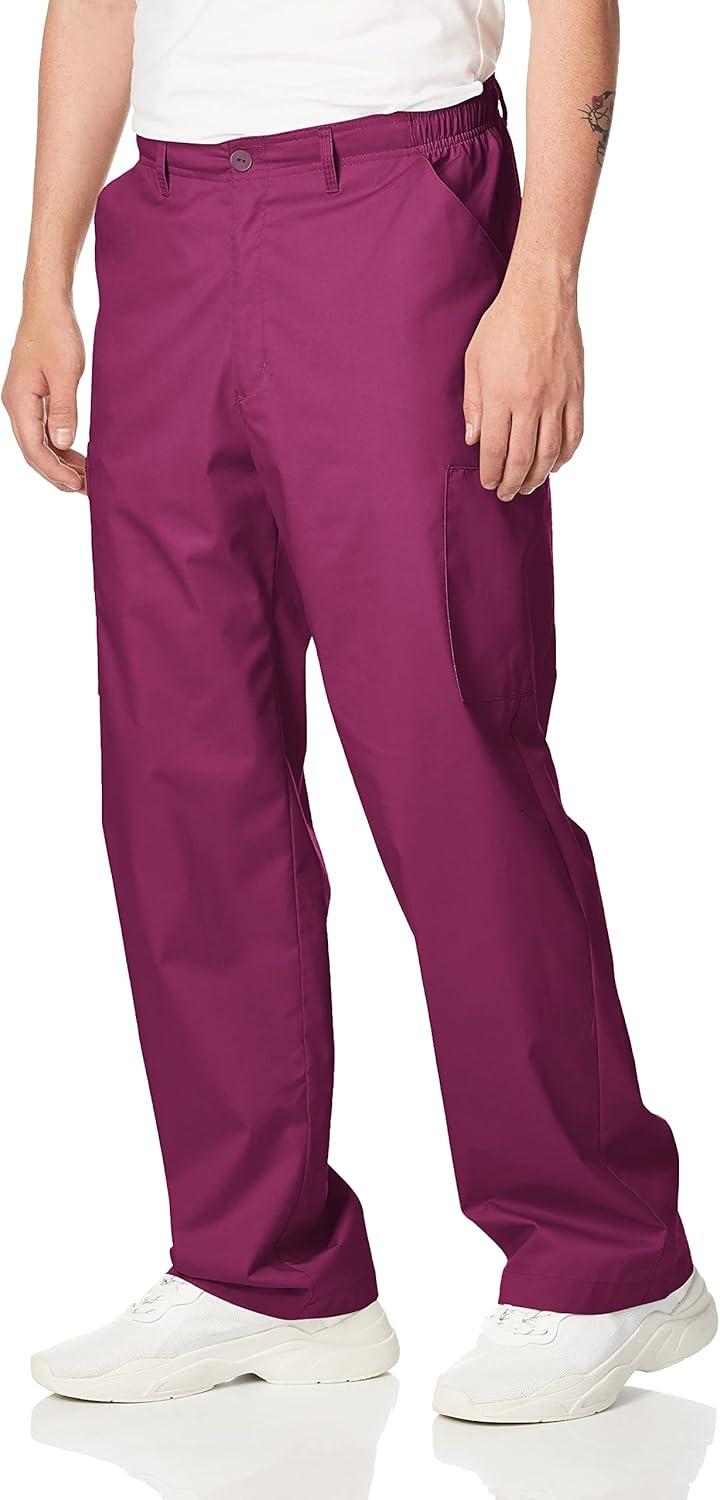 imageWink WonderWORK Scrubs for Men Cargo Scrub PantsWine