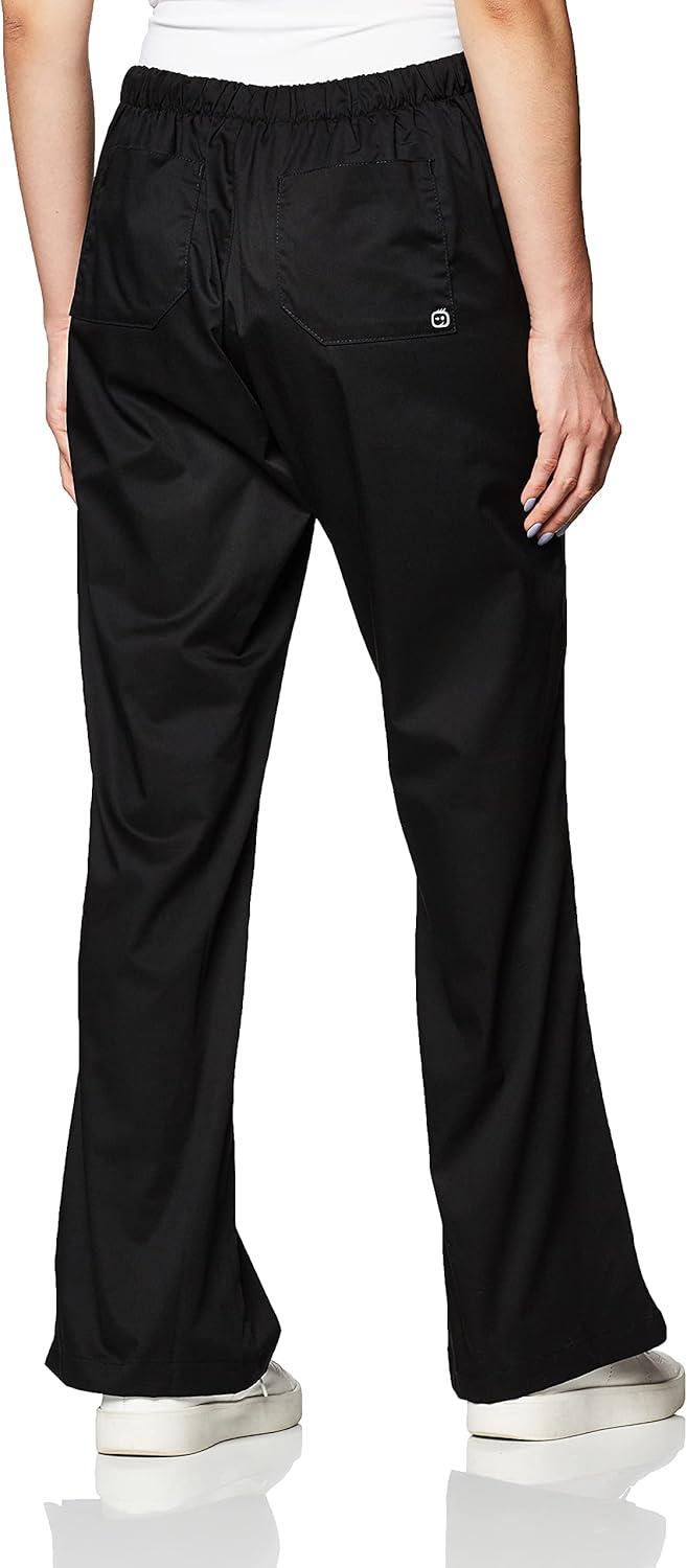 imageWink WonderWORK Scrubs for Women Flare Leg Scrub PantsBlack