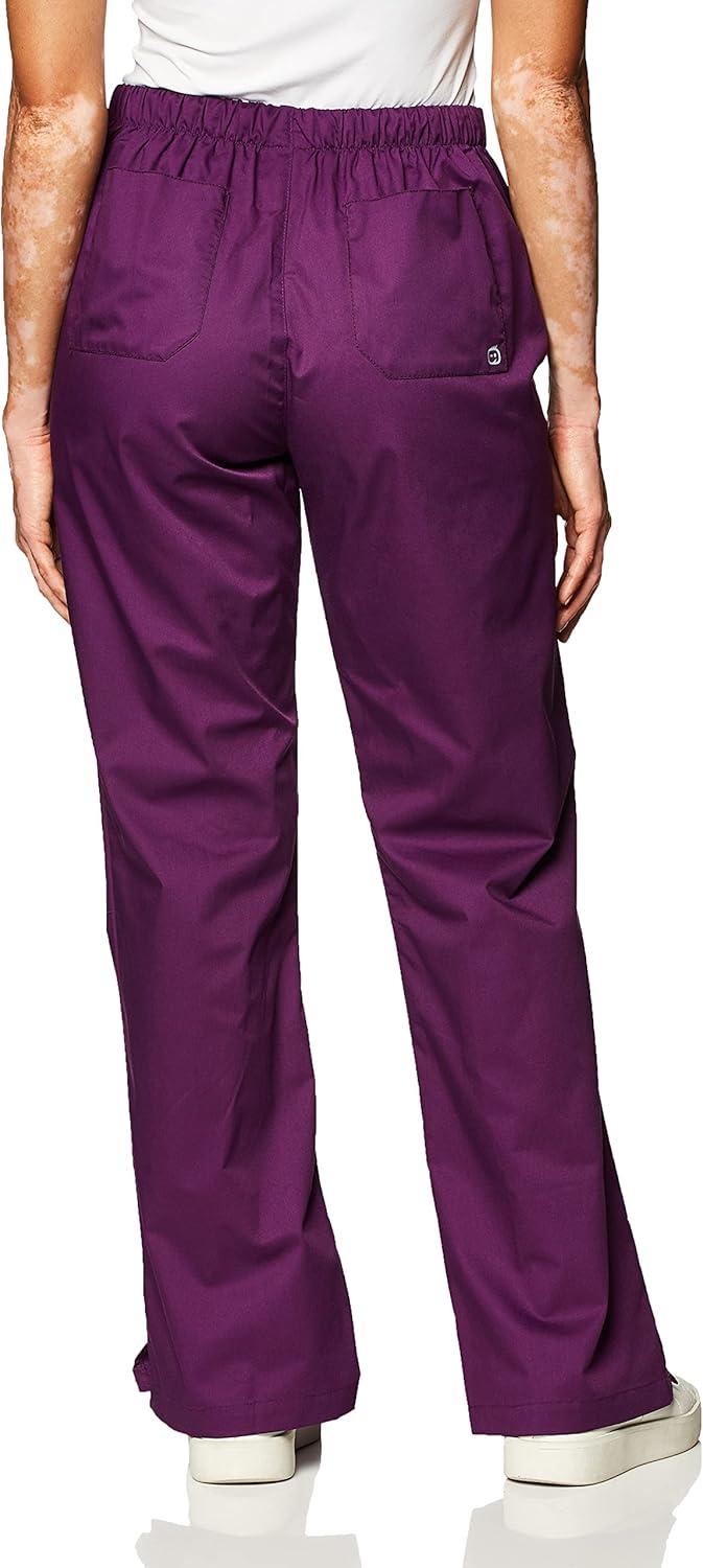 imageWink WonderWORK Scrubs for Women Flare Leg Scrub PantsEggplant