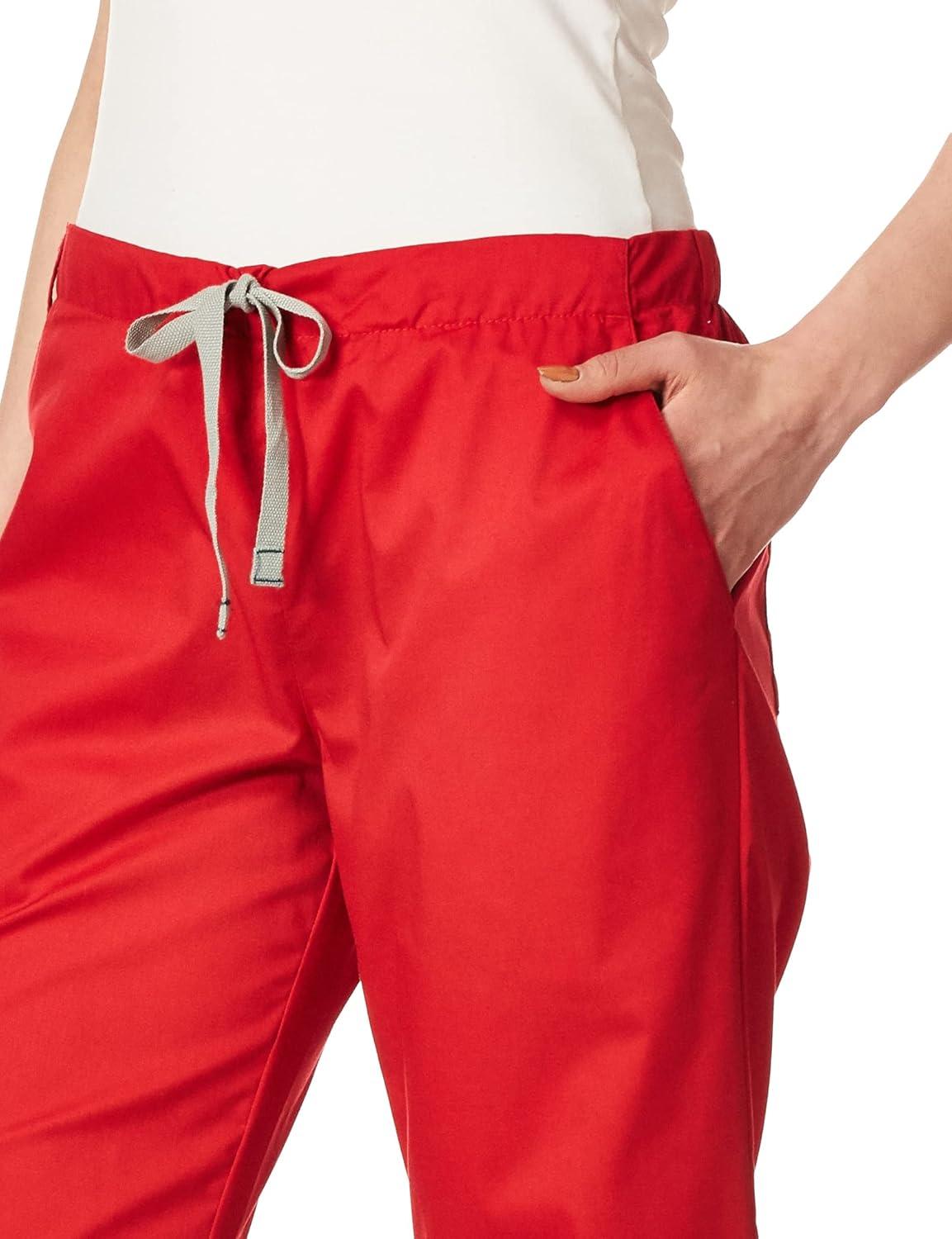 imageWink WonderWORK Scrubs for Women Flare Leg Scrub PantsRed