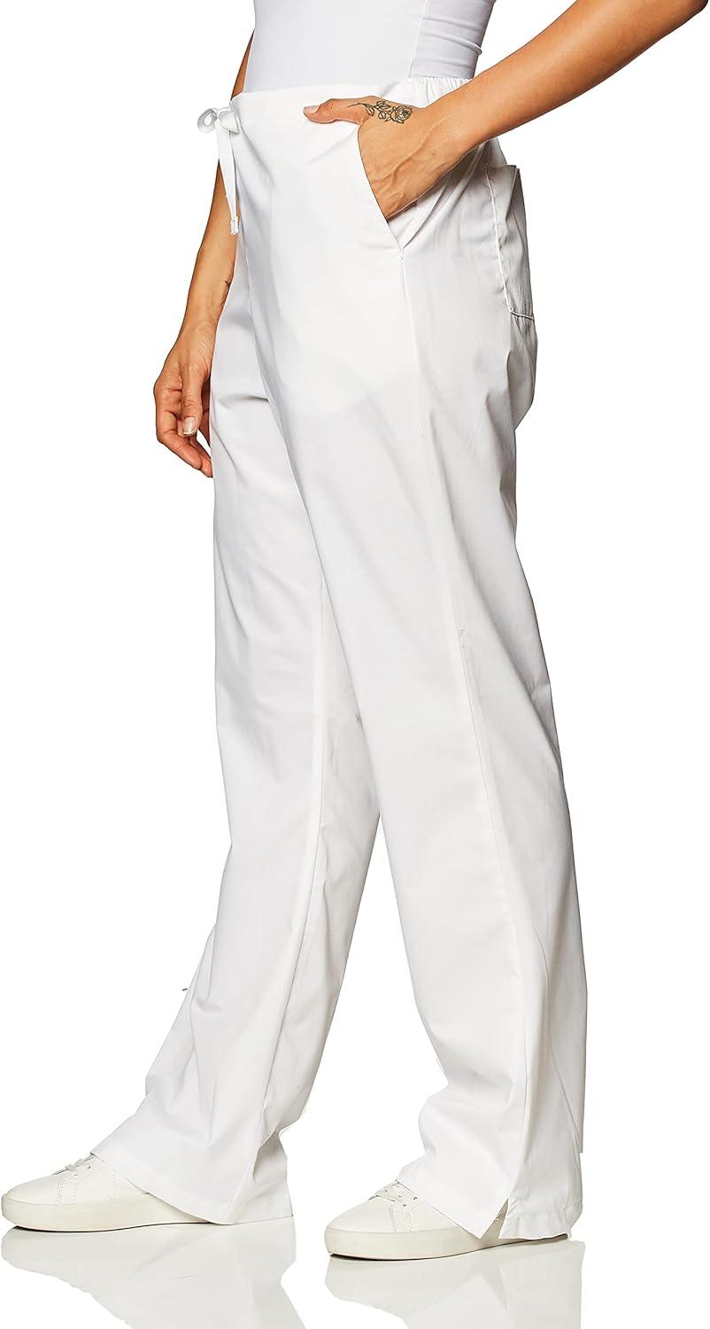 imageWink WonderWORK Scrubs for Women Flare Leg Scrub PantsWhite