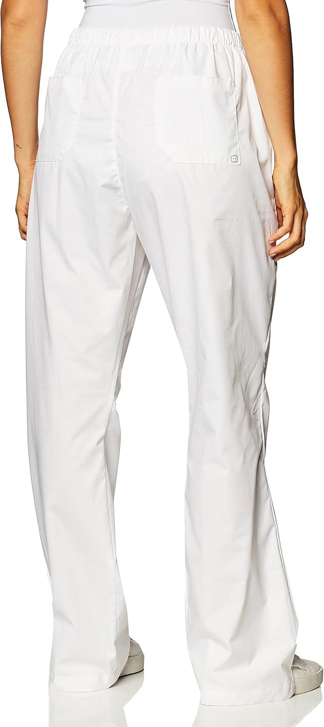 imageWink WonderWORK Scrubs for Women Flare Leg Scrub PantsWhite