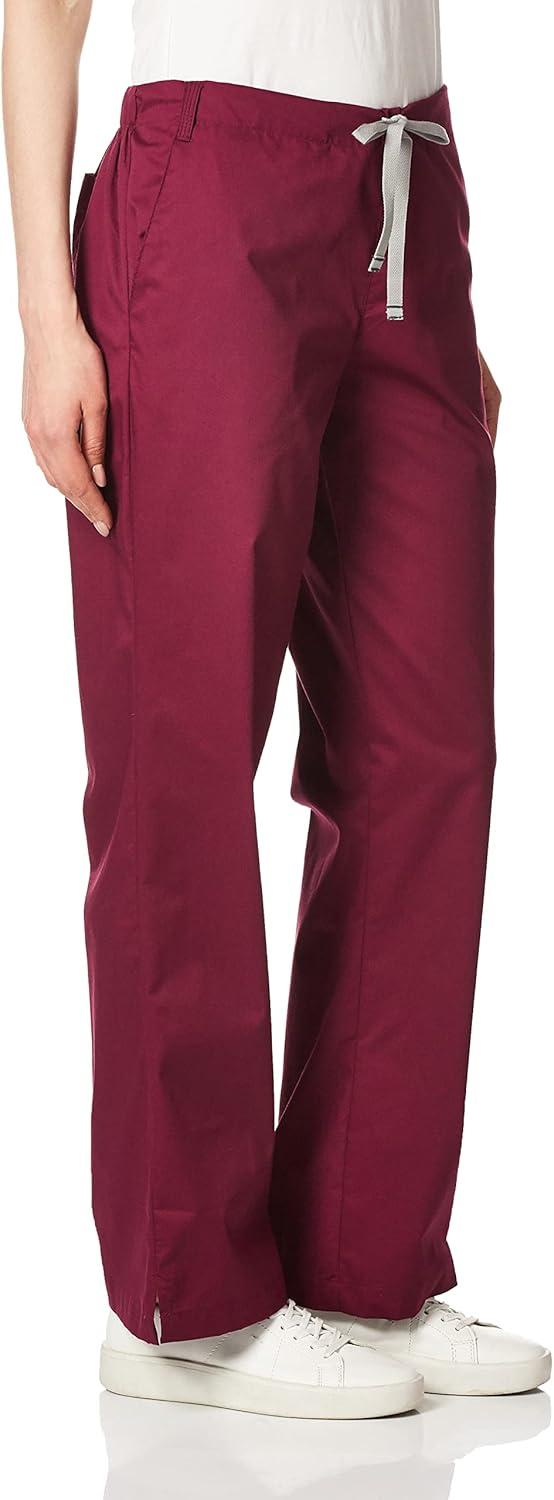 imageWink WonderWORK Scrubs for Women Flare Leg Scrub PantsWine