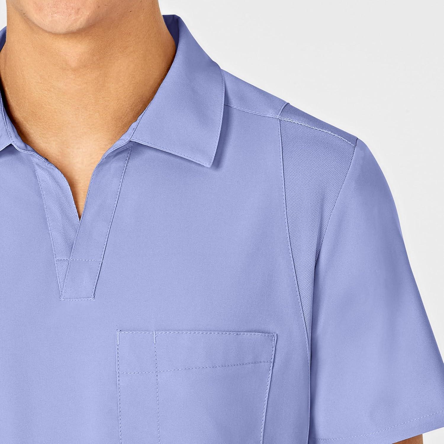 imageWonderWink Mens Collar TopCeil Blue