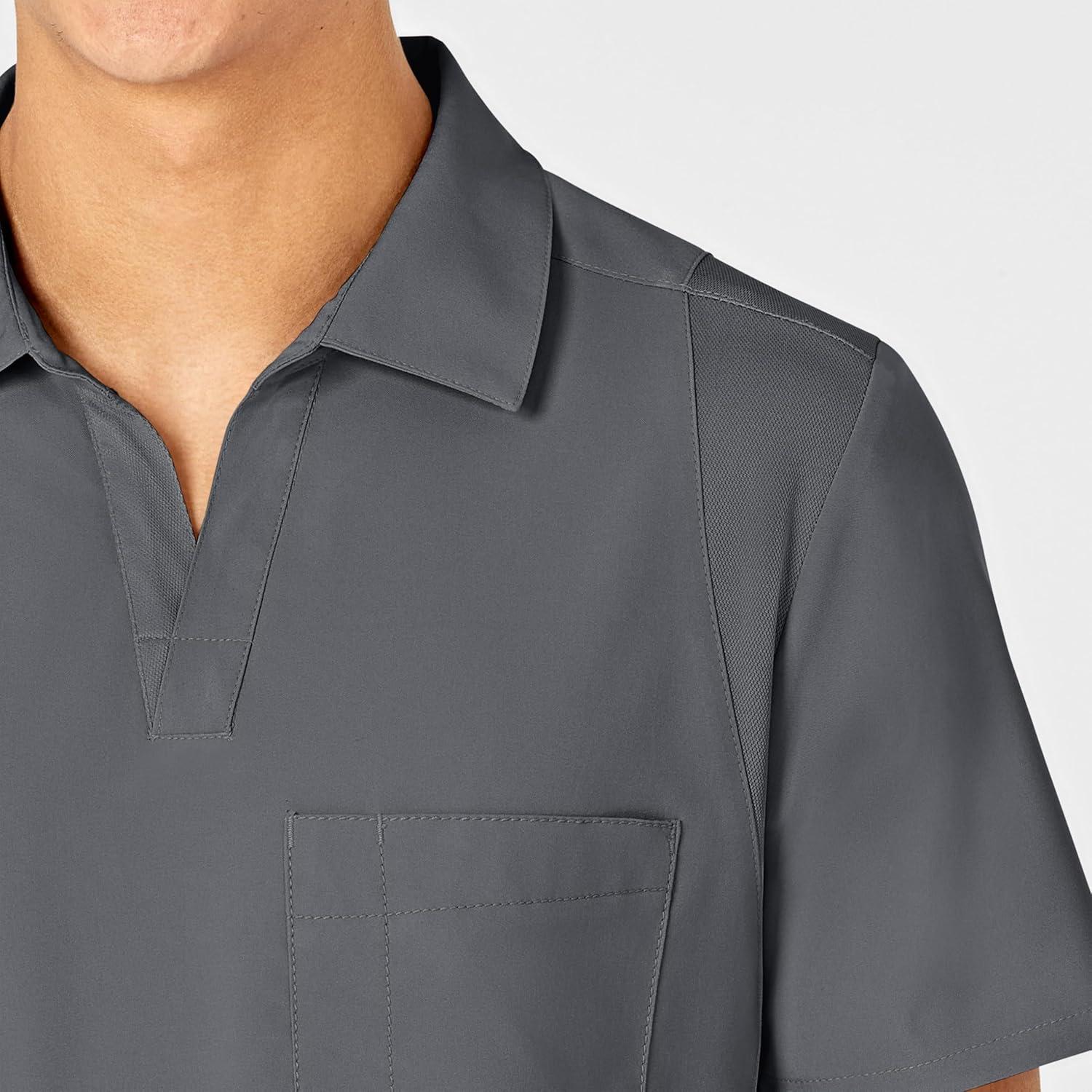 imageWonderWink Mens Collar TopPewter