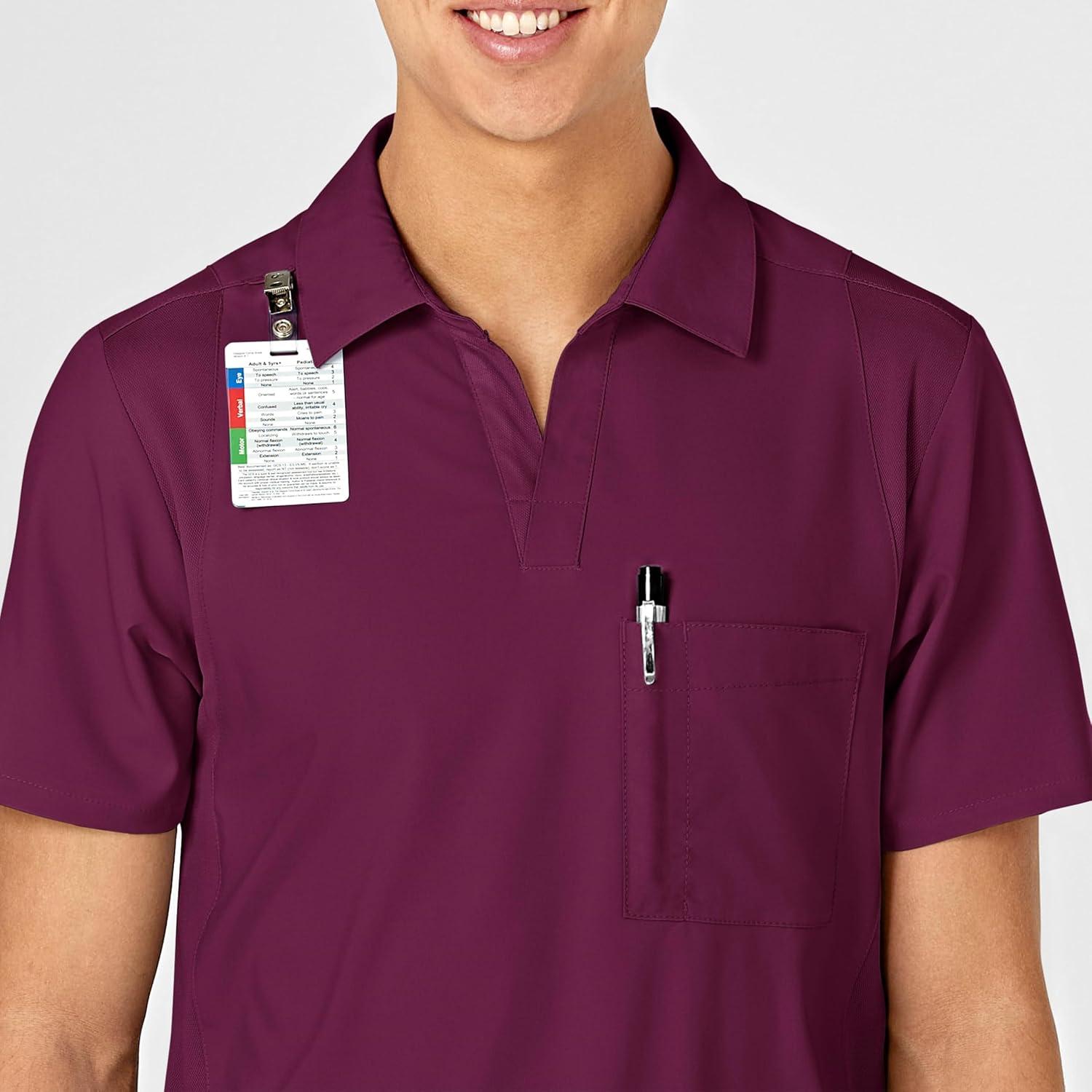 imageWonderWink Mens Collar TopWine