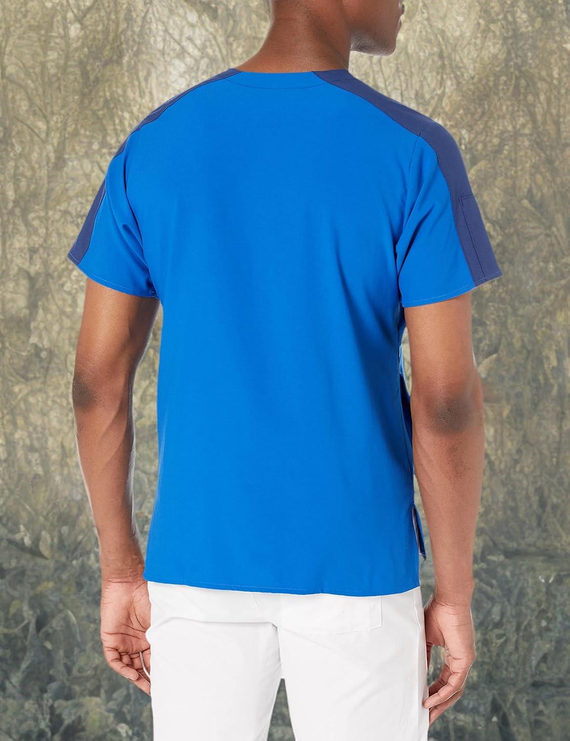 imageWonderWink Mens Mens Colorblock Scrub TopRoyal