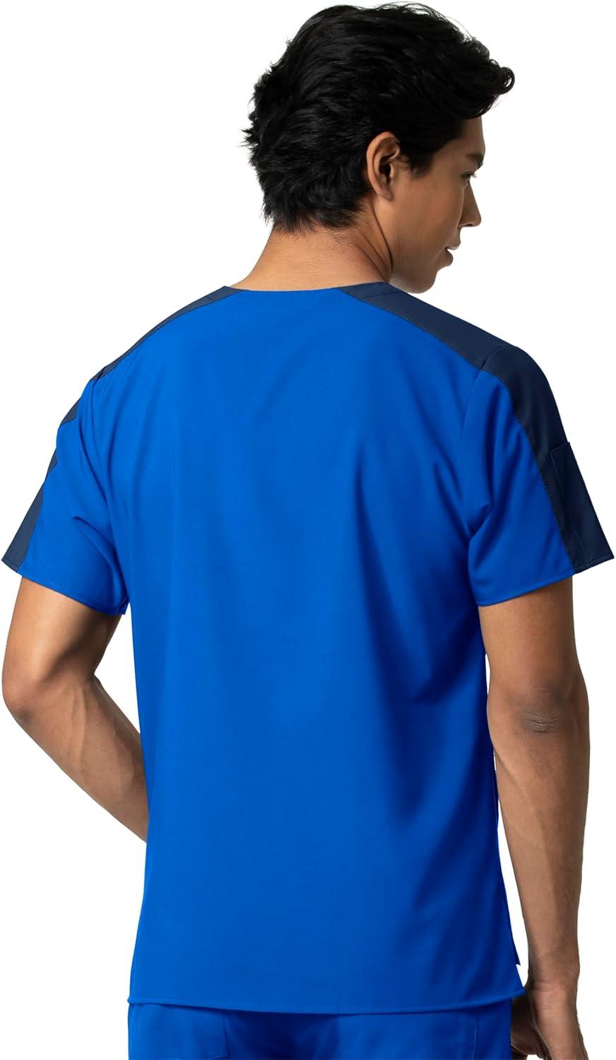 imageWonderWink Mens Mens Colorblock Scrub TopRoyal