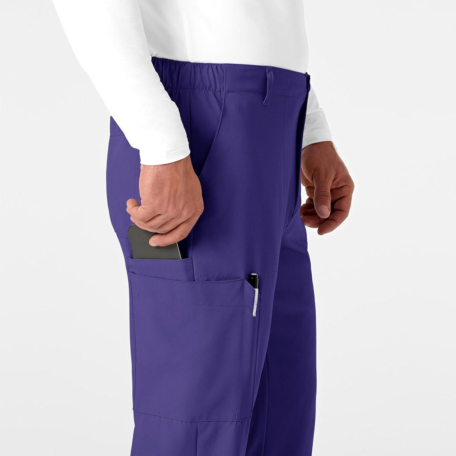 imageWonderWink Mens Mens Flat Front Cargo PantGrape