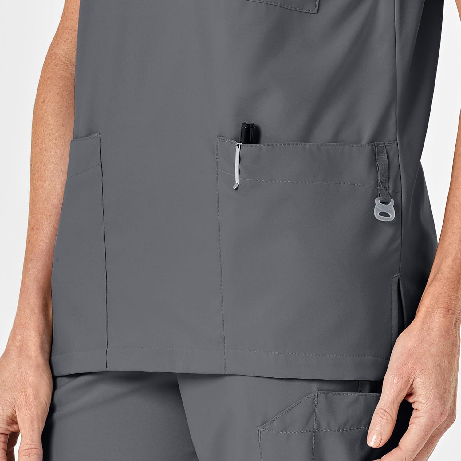 imageWonderWink Womens 4Pocket Utility TopPewter