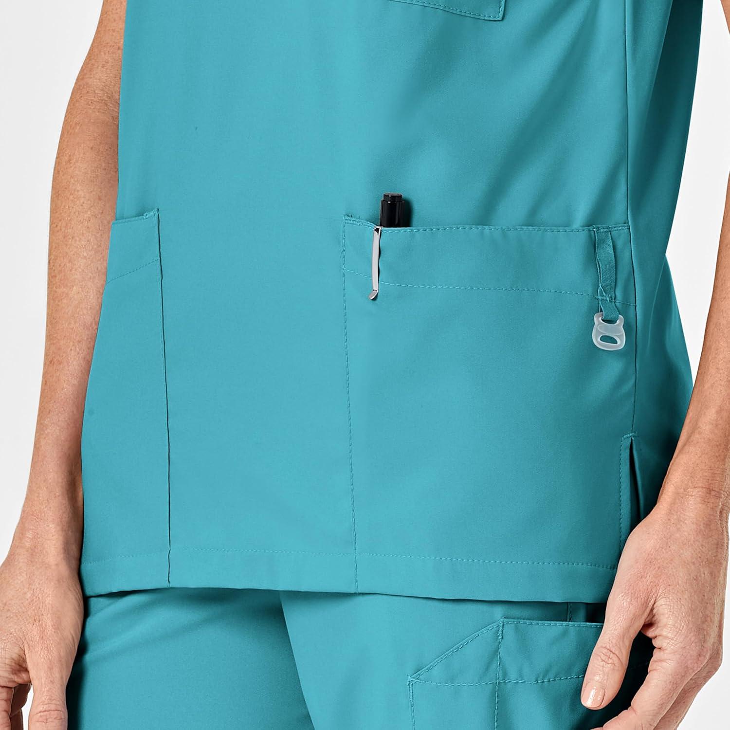 imageWonderWink Womens 4Pocket Utility TopTeal Blue