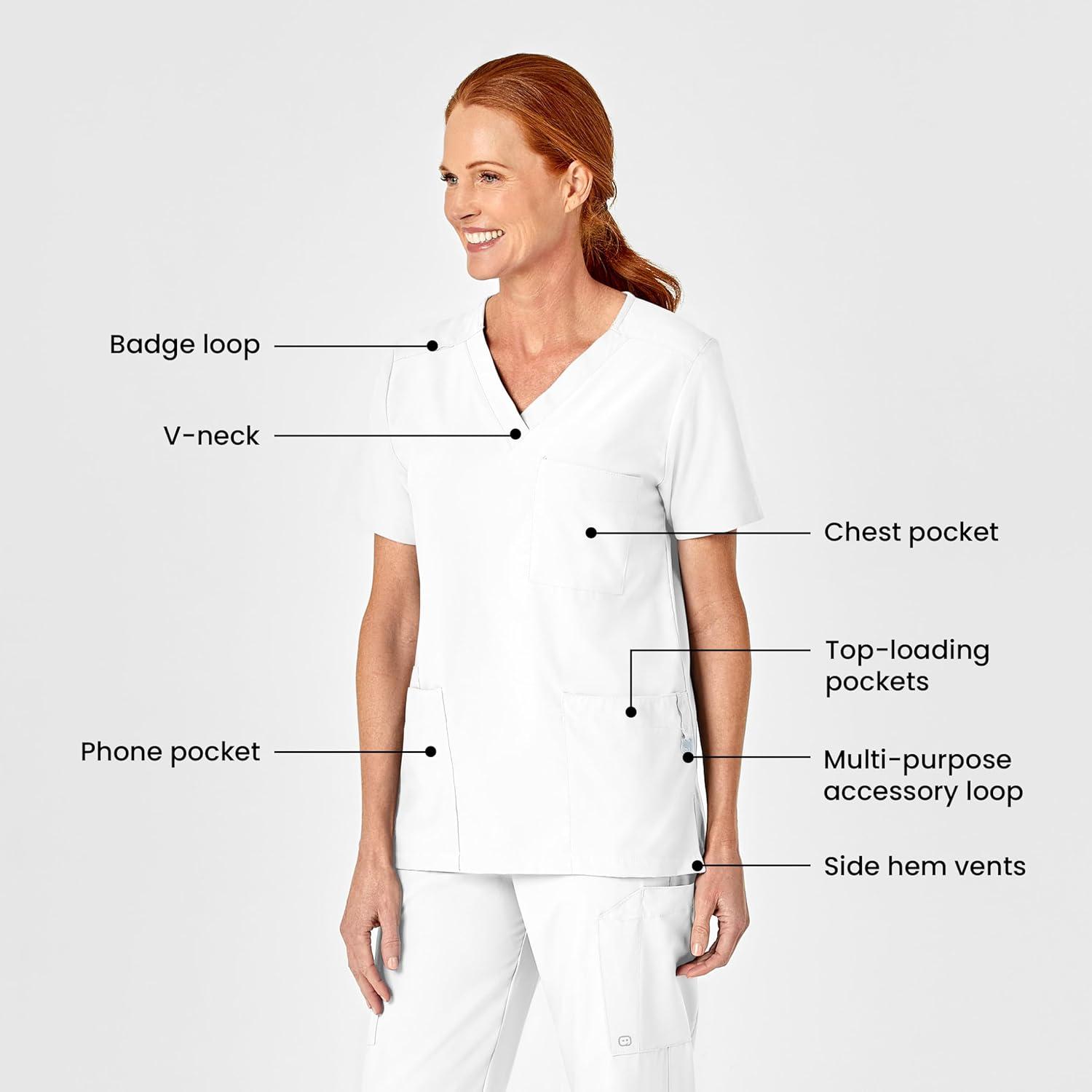 imageWonderWink Womens 4Pocket Utility TopWhite